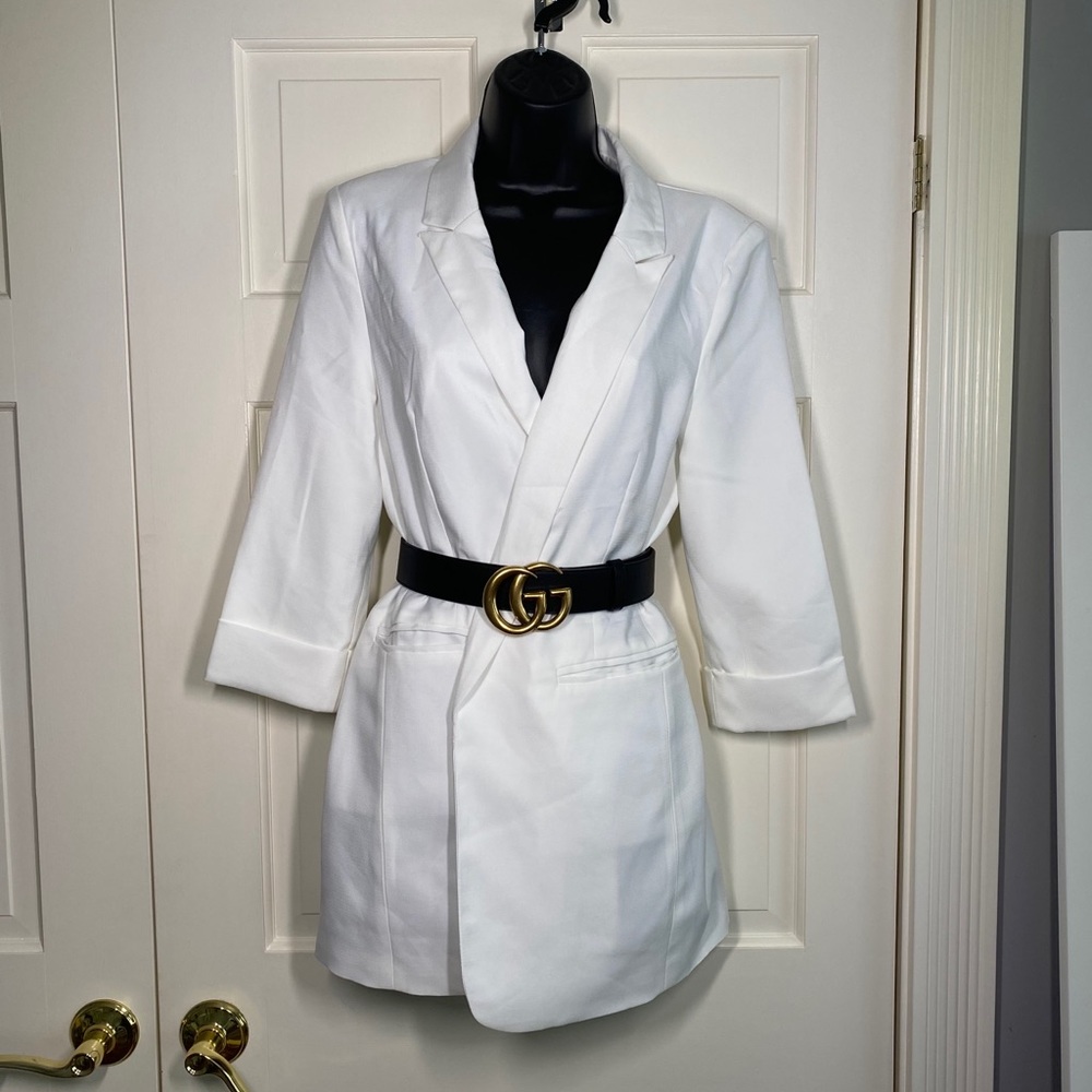 Missguided White Boyfriend Blazer